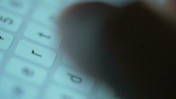 Female hands typing text on smartphone close-up. Using smartphone close up in the evening video