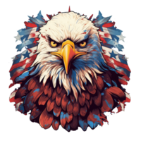 eagle with american flag . png