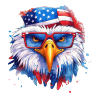 eagle with american flag sunglasses . png