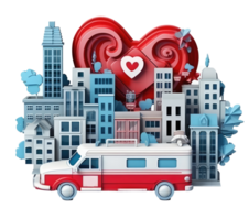 médico transporte de ambulância . ai gerado png