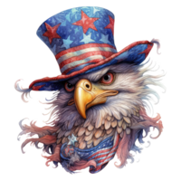 eagle with american flag . png