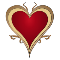 Heart isolated design on transparent background, valentine icon clipart element for decoration png