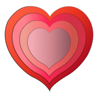 cuore isolato design su trasparente sfondo, San Valentino icona clipart elemento per decorazione png