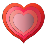 Heart isolated design on transparent background, valentine icon clipart element for decoration png