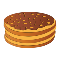 Chocolat crêpe isolé sur transparent arrière-plan, dessert clipart élément png