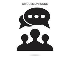 discusión icono vector ilustración