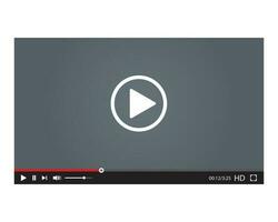 Video player interface. vector