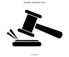 Auction hammer icon  vector illustration