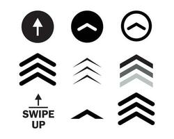 Swipe up set vector