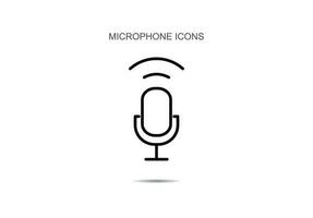micrófono icono vector ilustración en antecedentes
