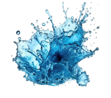 bleu l'eau éclaboussure . ai généré png