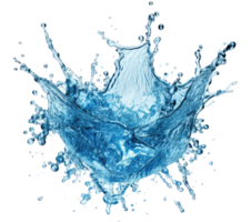 blauw water plons . ai gegenereerd png