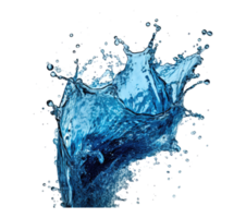 Blau Wasser Spritzen . ai generiert png