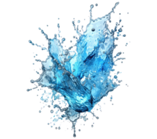 blu acqua spruzzo . ai generato png