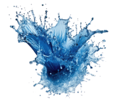 blauw water plons . ai gegenereerd png