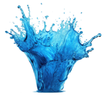 bleu l'eau éclaboussure . ai généré png