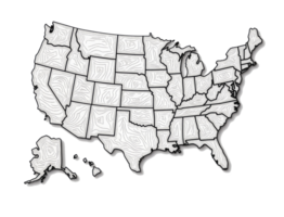 Unidos Estado do América mapa . ai gerado png