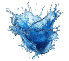 azul agua chapoteo . ai generado png