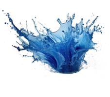 blauw water plons . ai gegenereerd png