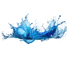 Blau Wasser Spritzen . ai generiert png