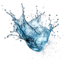 blauw water plons . ai gegenereerd png