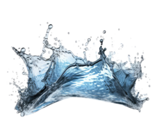 blauw water plons . ai gegenereerd png