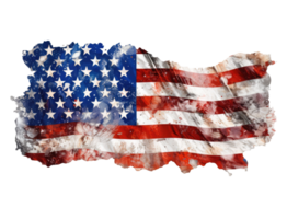 Flagge von das vereinigt Zustände von Amerika mit Grunge Textur . ai generiert png