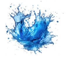 blu acqua spruzzo . ai generato png