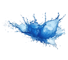 blauw water plons . ai gegenereerd png