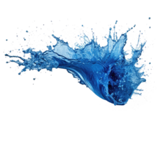 Blau Wasser Spritzen . ai generiert png