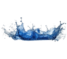 blauw water plons . ai gegenereerd png