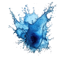 blu acqua spruzzo . ai generato png