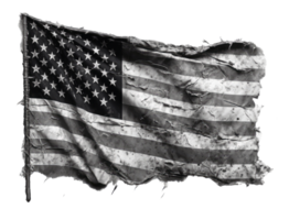 Flagge von das vereinigt Zustände von Amerika mit Grunge Textur . ai generiert png