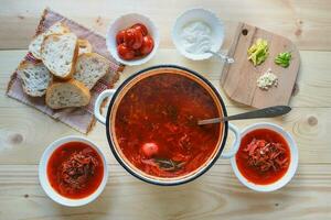 ucranio sopa borsch, nacional cocina foto