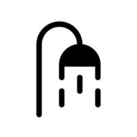 Public shower option black glyph ui icon. Staying clean on road. GPS navigation. User interface design. Silhouette symbol on white space. Solid pictogram for web, mobile. Isolated vector illustration