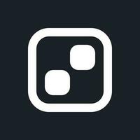 Pixelated transition effect white solid ui icon. Filmmaking technology. Video software. Silhouette symbol for dark mode. Glyph pictogram on black space for web, mobile. Vector isolated image