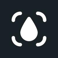 Blur transition white pixel perfect solid ui icon. Video effect. Post-production technique. Silhouette symbol for dark mode. Glyph pictogram on black space for web, mobile. Vector isolated image