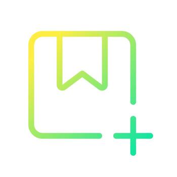Add parcel pixel perfect gradient linear ui icon. Create new orders online. Logistics. Line color user interface symbol. Modern style pictogram. Vector isolated outline illustration