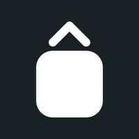 Jump animation white pixel perfect solid ui icon. Dynamic video effect. Vertical movement. Silhouette symbol for dark mode. Glyph pictogram on black space for web, mobile. Vector isolated image