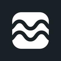 Float animation white pixel perfect solid ui icon. Move gently. Add sense of weightlessness. Silhouette symbol for dark mode. Glyph pictogram on black space for web, mobile. Vector isolated image