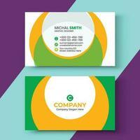 Professional business card template design. vector