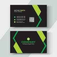 Clean professional business card template. vector