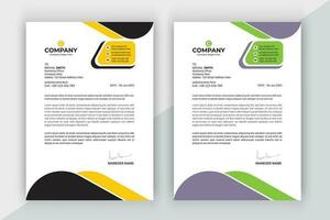 Professional business letterhead template design. vector