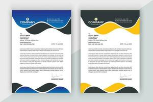 Modern company business letterhead template in a4. vector