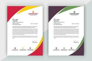 Modern company business letterhead template in a4. vector