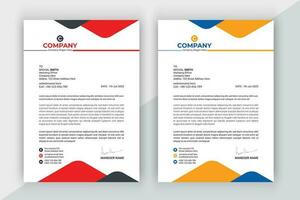 Modern company business letterhead template in a4. vector