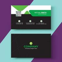 Minimal Corporate Business Card Design Template. vector