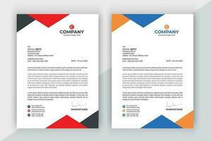 Minimal business letterhead template in a4. vector