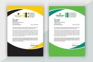 Simple business letterhead design set of two. vector