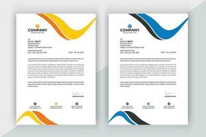 Modern company business letterhead template in a4. vector